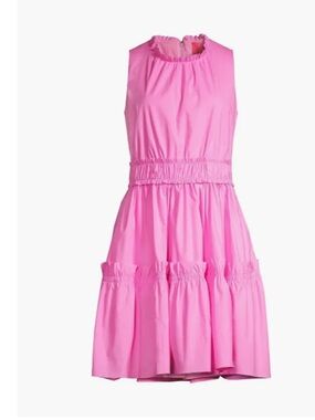 Lilly Pulitzer Sleeveless Pink Tiered Ruffle Dress